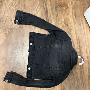 Distress black joe kids Jean jacket